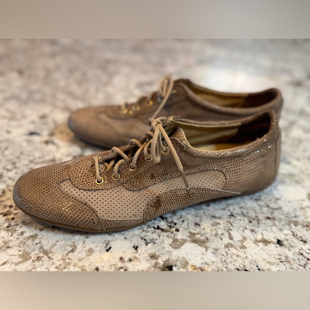 Vaneli Women's Taupe Perforated Sneakers - Picture 4 of 8